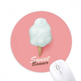 Dıythinker Büyük Krem Yumurta Konileri Dondurma Popsicles Baskılı Yuvarlak Kaymaz Kauçuk Mouse Pad