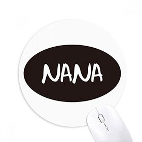 Dıythinker Büyükanne Harfleri Desen En İyi Dilekler Baskılı Yuvarlak Kaymaz Kauçuk Mouse Pad