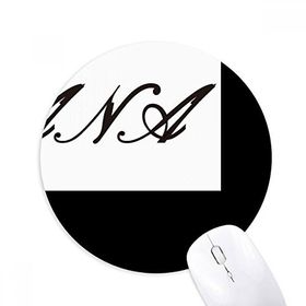 Dıythinker Büyükanne Kıvırma Harfleri Desen Baskılı Yuvarlak Kaymaz Kauçuk Mouse Pad