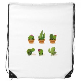 Dıythinker Cactus Succulents Saksı Bitkisi İllüstrasyon Sırt Çantası