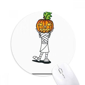 Dıythinker Cadılar Bayramı Canavar Balkabağı Horus Baskılı Yuvarlak Kaymaz Kauçuk Mouse Pad