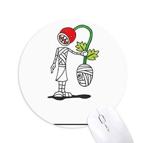 Dıythinker Cadılar Bayramı Dekapitasyonlu Hayalet Horus Baskılı Yuvarlak Kaymaz Kauçuk Mouse Pad