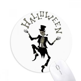 Dıythinker Cadılar Bayramı Hayalet Korku Kafatası Baskılı Yuvarlak Kaymaz Kauçuk Mouse Pad