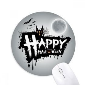 Dıythinker Cadılar Bayramı Hayalet Korku Mutlu Baskılı Yuvarlak Kaymaz Kauçuk Mouse Pad