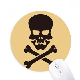 Dıythinker Cadılar Bayramı Kafatası Kemikleri Baskılı Yuvarlak Kaymaz Kauçuk Mouse Pad