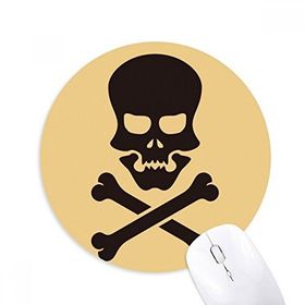 Dıythinker Cadılar Bayramı Kafatası Kemikleri Baskılı Yuvarlak Kaymaz Kauçuk Mouse Pad
