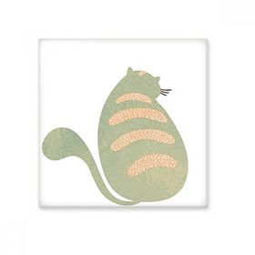 Dıythinker Camgöbeği Karikatür Sevimli Kedi Figürü Koruma Hayvan Hayvan Hayvan Sevgili Seramik Dekorasyon 10x10 cm Seramik Karo