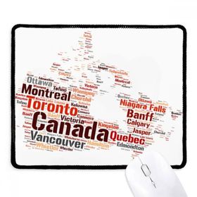 Dıythinker Cananda Haritası Şehir İsimleri ile Yer Simgeleri Kaymaz Mouse Pad