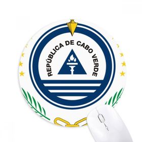 Dıythinker Cape Verde Ulusal Amblem Ülke Baskılı Yuvarlak Kaymaz Kauçuk Mouse Pad