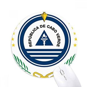 Dıythinker Cape Verde Ulusal Amblem Ülke Baskılı Yuvarlak Kaymaz Kauçuk Mouse Pad