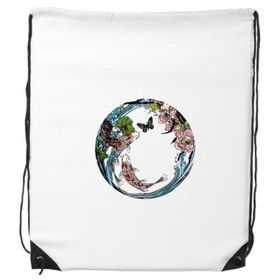 Dıythinker Carp Peony Lotus Desenli Geometrik Sırt Çantası