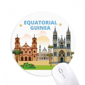 Dıythinker Castle Equatorial Guinea Baskılı Yuvarlak Kaymaz Kauçuk Mouse Pad