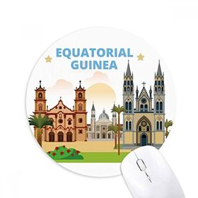 Dıythinker Castle Equatorial Guinea Baskılı Yuvarlak Kaymaz Kauçuk Mouse Pad