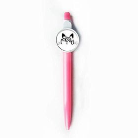 Dıythinker Cat Meow Alıntı DIY Tasarım Geri Çekilebilir Mavi Tükenmez Kalem