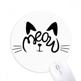 Dıythinker Cat Meow DIY Tasarım Baskılı Yuvarlak Kaymaz Kauçuk Mouse Pad