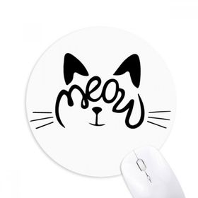 Dıythinker Cat Meow DIY Tasarım Baskılı Yuvarlak Kaymaz Kauçuk Mouse Pad