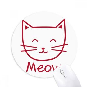 Dıythinker Cat Meow Simple Protect Animal Baskılı Yuvarlak Kaymaz Kauçuk Mouse Pad