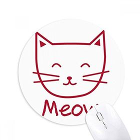 Dıythinker Cat Meow Simple Protect Animal Baskılı Yuvarlak Kaymaz Kauçuk Mouse Pad