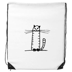Dıythinker Cat Stripe Sit Black Line İpli Sırt Çantası