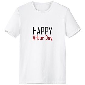 DIYthinker Celebrate Beyaz Arbor Day Blessing Festival Tatil Gala Kutlama Kelimeleri Bisiklet Yaka Tişört
