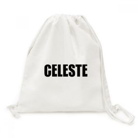 Dıythinker Celeste Renk Siyah İsim Kanvas İpli Sırt Çantası