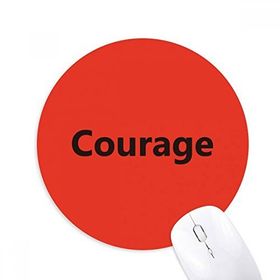 Dıythinker Cesaret Kelime İlham Verici Sözler Baskılı Yuvarlak Kaymaz Kauçuk Mouse Pad