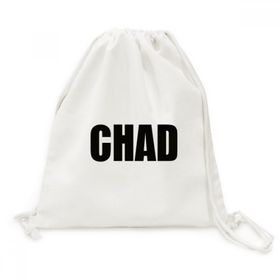 Dıythinker Chad Ülke Adı Siyah Kanvas İpli Sırt Çantası