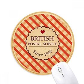 Dıythinker Checked UK London Britian Damga Baskılı Yuvarlak Kaymaz Kauçuk Mouse Pad
