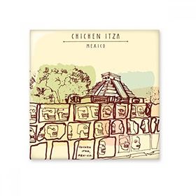Dıythinker Chichen Itza Meksika Antik Medeniyet Çizimi 15x15 cm Seramik Karo
