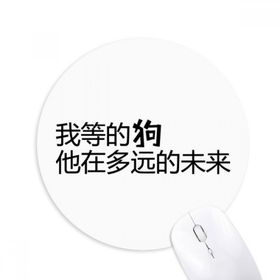 Dıythinker Chinese Quote Where Is Mr Right Baskılı Yuvarlak Kaymaz Kauçuk Mouse Pad