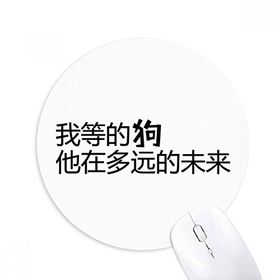 Dıythinker Chinese Quote Where Is Mr Right Baskılı Yuvarlak Kaymaz Kauçuk Mouse Pad