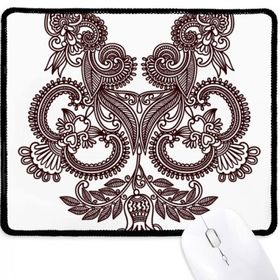 Dıythinker Çiçek Bitkiler Simetri Sanat Tahıl Siluet Kaymaz Mouse Pad