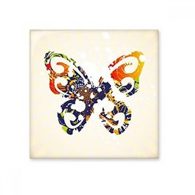 Dıythinker Çiçek Desenli Kelebekler Grafiti Seramik 10x10 cm Seramik Karo