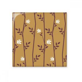 Dıythinker Çiçek Yaprakları Çizim Klasik Desen 15x15 cm Seramik Karo