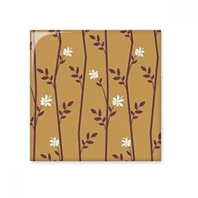 Dıythinker Çiçek Yaprakları Çizim Klasik Desen 15x15 cm Seramik Karo