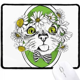 Dıythinker Çiçek Yay Kedi Kafası Koruyucu Hayvan Hayvan Sevgili Kaymaz Mouse Pad