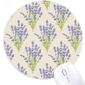 Dıythinker Çiçekler Bitki Boyama lavanta Yuvarlak Kaymaz Kauçuk Mouse Pad