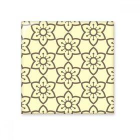 Dıythinker Çiçekler Klasik Desen Sarı Brokar 20x20 cm Seramik Karo