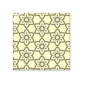 Dıythinker Çiçekler Klasik Desen Sarı Brokar 20x20 cm Seramik Karo