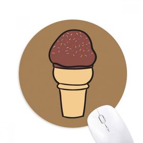 Dıythinker Çikolata Yulaf Ezmesi Tatlı Dondurma Yuvarlak Kaymaz Kauçuk Mousepad