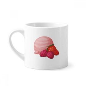 Dıythinker Çilek Üzüm Pembe Dondurma Topu Mini Kahve Kupası Beyaz Çömlek Seramik Kupa