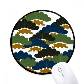 Dıythinker Çin Çamı Ağacı Geleneksel Soyut Desen Yuvarlak Kaymaz Mouse Pad