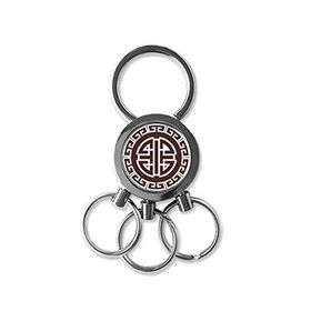 Dıythinker Çin Çin Dört Blessings Geleneksel Kültür Soyut Sanat Yuvarlak Sembol Metal Anahtarlık