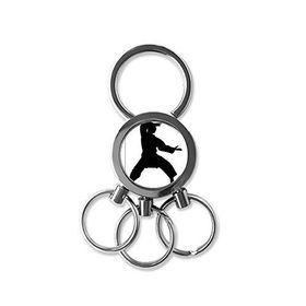 Dıythinker Çin Çin Dövüş Sanatı Shaolin Kung Fu Keşiş Asker Geleneksel Kültür İllüstrasyon Desen Metal Anahtarlık