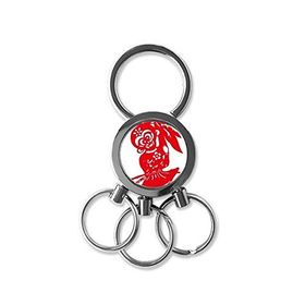 Dıythinker Çin Çin Kağıt Kesim Zodyak Maymun Geleneksel Sanat Kültürü Pencere Çiçekleri Metal Anahtarlık