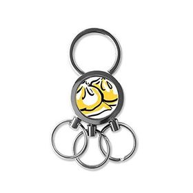 Dıythinker Çin Çin Tabağı Lezzetli Yiyecek Buharlı Çörekler Geleneksel Kültür İllüstrasyon Desen Metal Anahtarlık