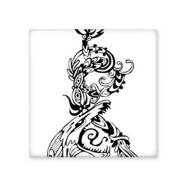 Dıythinker Çin Ejderha Kuş Hayvan Soyut Seramik 10x10 cm Seramik Karo