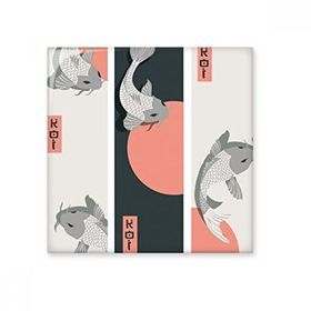 Dıythinker Çin Japon Balık Desenli 10x10 cm Seramik Karo