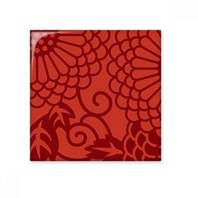 Dıythinker Çin Japon Stili Asya Çiçekleri Desenli 15x15 cm Seramik Karo