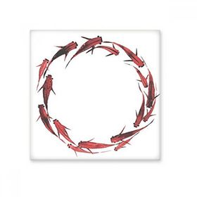 Dıythinker Çin Kırmızı Sazan Balık Hayvan 20x20 cm Seramik Karo